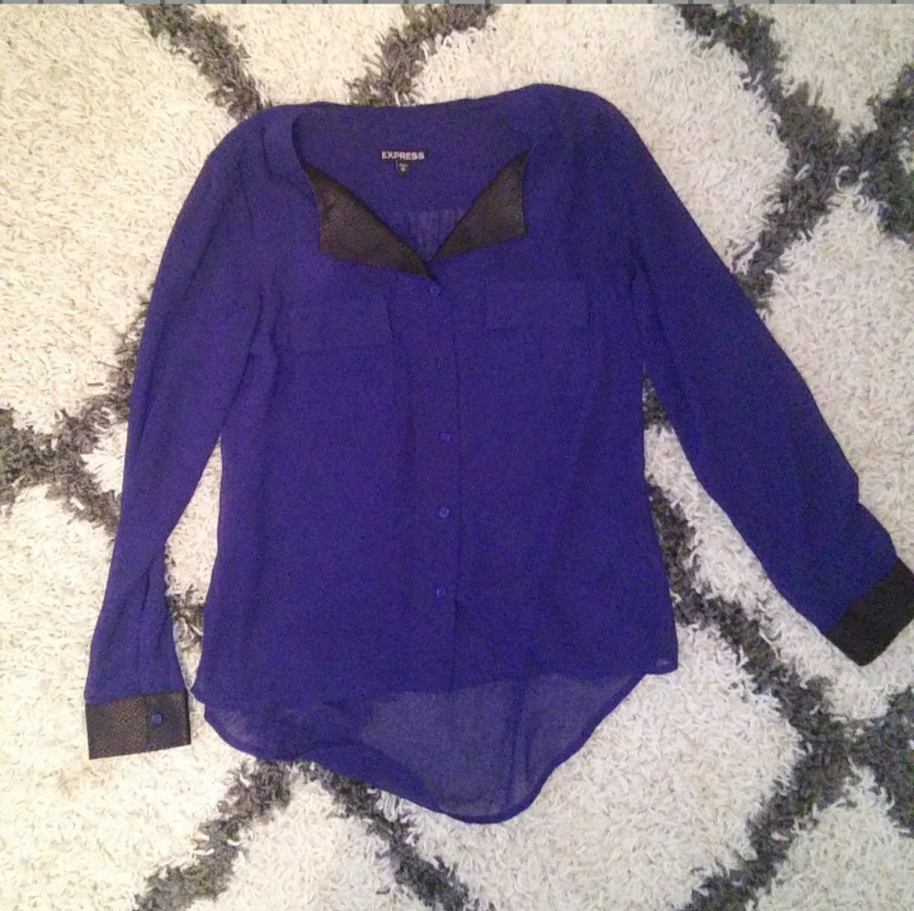 Express Long Sleeve Sheer Top